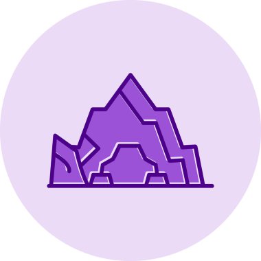 mağara ikonu vektör illüstrasyonu