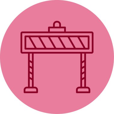 Bariyer. Web simgesi basit tasarım  