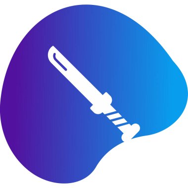 Bir kılıç simgesinin vektör illüstrasyonu 