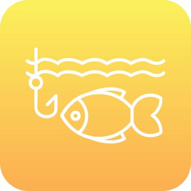 balık ağı simgesi basit illüstrasyon