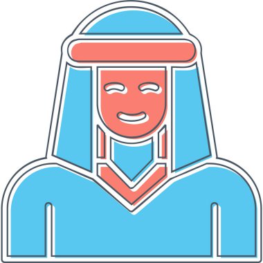 Bedevi web simgesi, vektör illüstrasyonu 