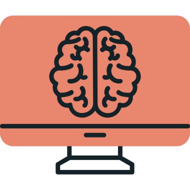 bilgisayar ekranı simgesi, vektör illüstrasyonu basit tasarım