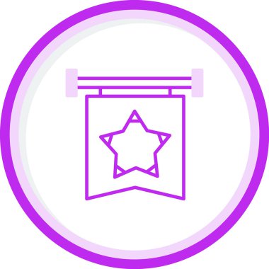 Pennant ağ simgesi, vektör illüstrasyonu