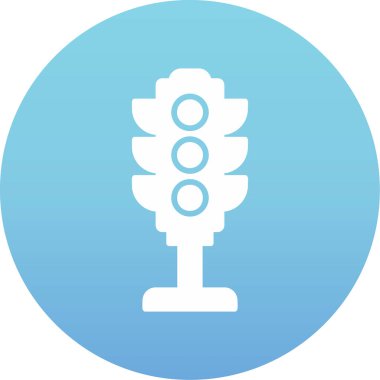 Trafik ışığı. Web simgesi basit illüstrasyon