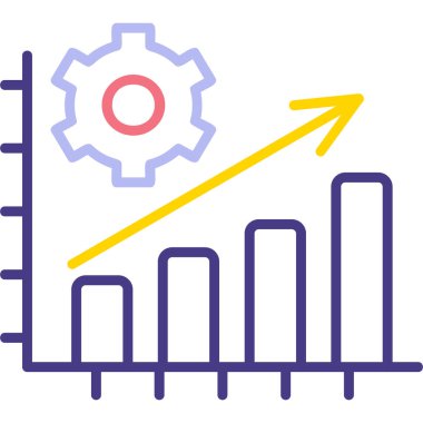  Üretim düzlüğü simgesi, vektör illüstrasyonu