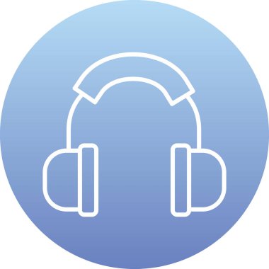 Kulaklık. Web simgesi basit illüstrasyon 