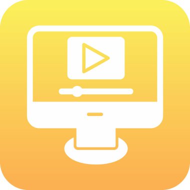 video oynatıcı simgesi, vektör illüstrasyonu 