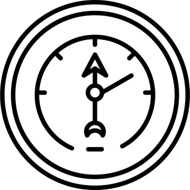 Barometre. Web simgesi basit illüstrasyon         