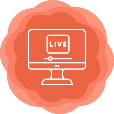 Yaşa. Web simgesi basit bir illüstrasyon. Ben...