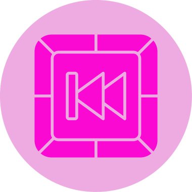 Geriye doğru ağ simgesi, vektör illüstrasyonu