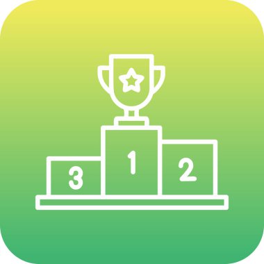 Kazanan kupa ikonu. özet çizimi 