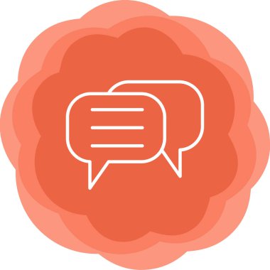 Sohbet simgesi vektör illüstrasyonu 