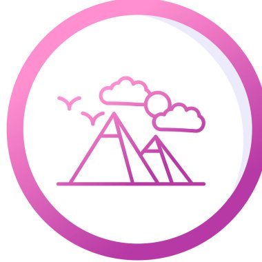 Piramitler. Web simgesi basit illüstrasyon