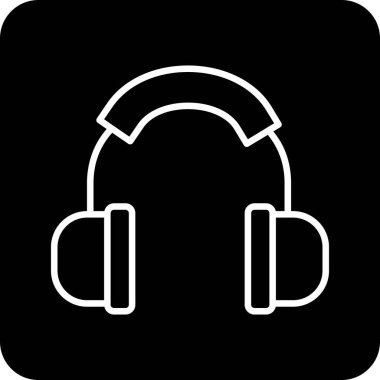 Kulaklık. Web simgesi basit illüstrasyon 