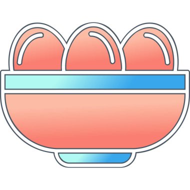 Kavanozda haşlanmış yumurta. Web simgesi basit illüstrasyon