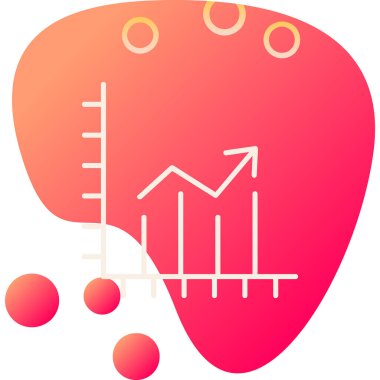 Büyüme grafiği Web simgesi basit illüstrasyon