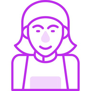 Dişi Sporcu düz simgesi, vektör illüstrasyonu  