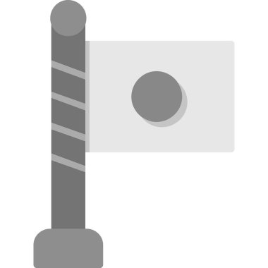 Japonya bayrak ikonu vektör illüstrasyonu