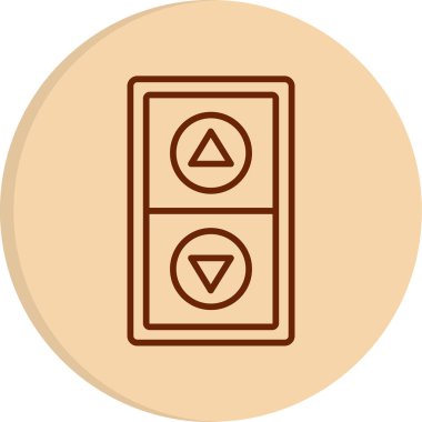 Düğme simgesi ögesinin vektör illüstrasyonu 