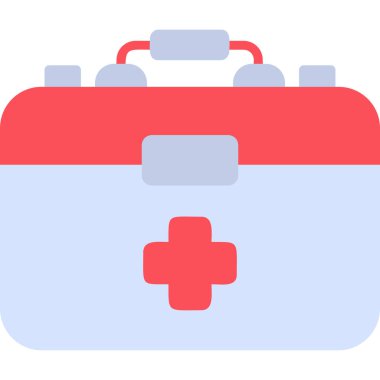 İlk Yardım Kit web simgesi, vektör illüstrasyonu 