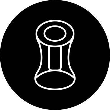 Hiperboid. Web simgesi basit illüstrasyon