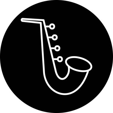 Saksafon. Web simgesi basit tasarım 