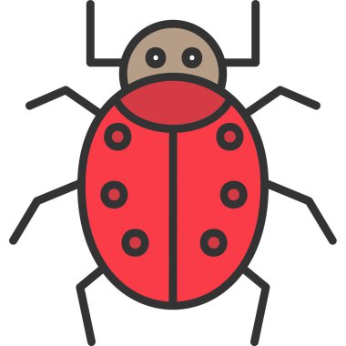 Böcek. Web simgesi basit illüstrasyon 