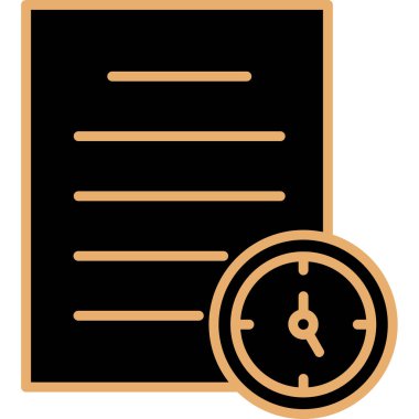 Zamanlama simgesi vektör çizimi alıştırması