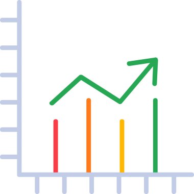 Büyüme grafiği Web simgesi basit illüstrasyon