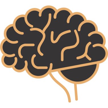 Beyin. Web simgesi basit illüstrasyon 