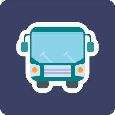 bus simgesi vektör illüstrasyonu