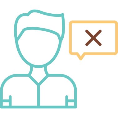 Düz simge, vektör gösterimi yanıtla 