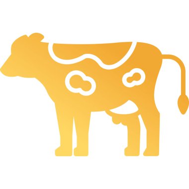 İnek. Web simgesi basit illüstrasyon 