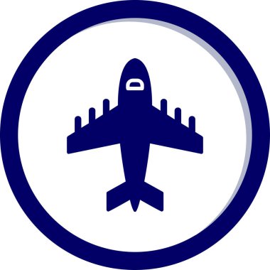 Uçak. Web simgesi basit illüstrasyon 