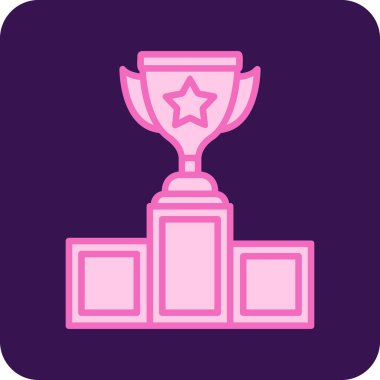 Galibiyet kupa vektör simgesi