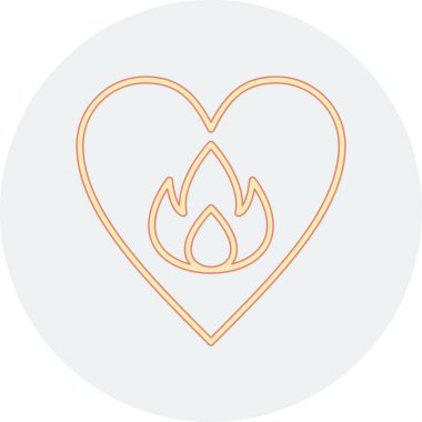 Tutku web simgesi basit illüstrasyon