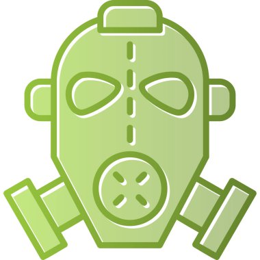 Gaz Maskesi ağ simgesi, vektör illüstrasyonu 