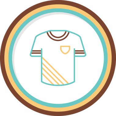 Tişört simgesinin vektör illüstrasyonu