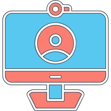 Video Arama simgesi, düz tasarım