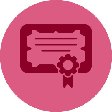 Sertifika. Web simgesi basit tasarım