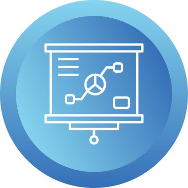 sunum simgesi, vektör illüstrasyonu 