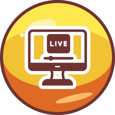 Yaşa. Web simgesi basit bir illüstrasyon. Ben...