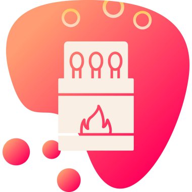 Kibrit. Web simgesi basit illüstrasyon 