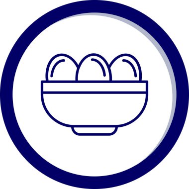 Kavanozda haşlanmış yumurta. Web simgesi basit illüstrasyon