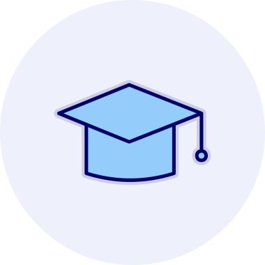 mezuniyet şapkası, web simgesi basit illüstrasyon