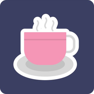 Kahve. Web simgesi basit illüstrasyon 