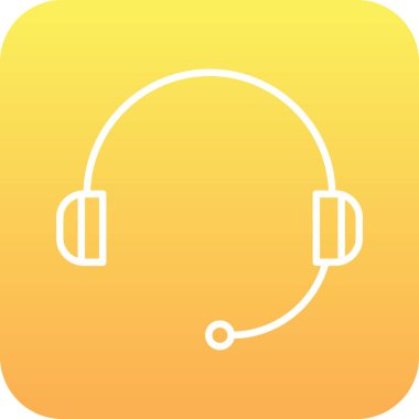 Kulaklık. Web simgesi basit illüstrasyon