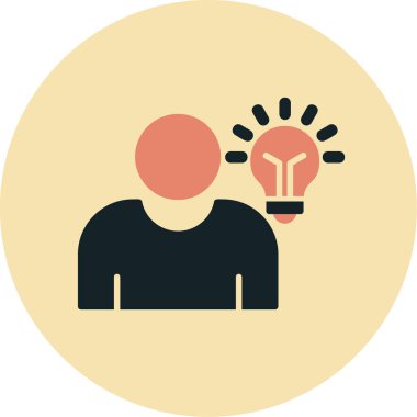 Fikir simgesinin vektör illüstrasyonu 