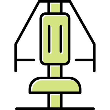 Chest Press makine simgesinin vektör illüstrasyonu