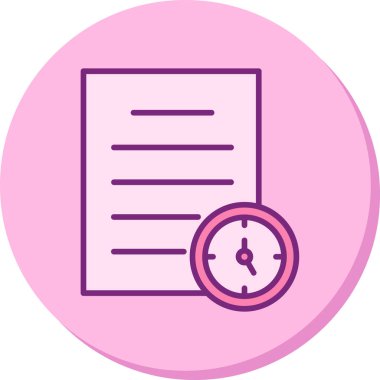 Zamanlama simgesi vektör çizimi alıştırması